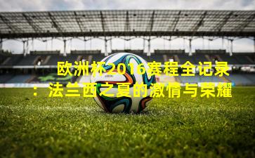 欧洲杯2016赛程全记录：法兰西之夏的激情与荣耀